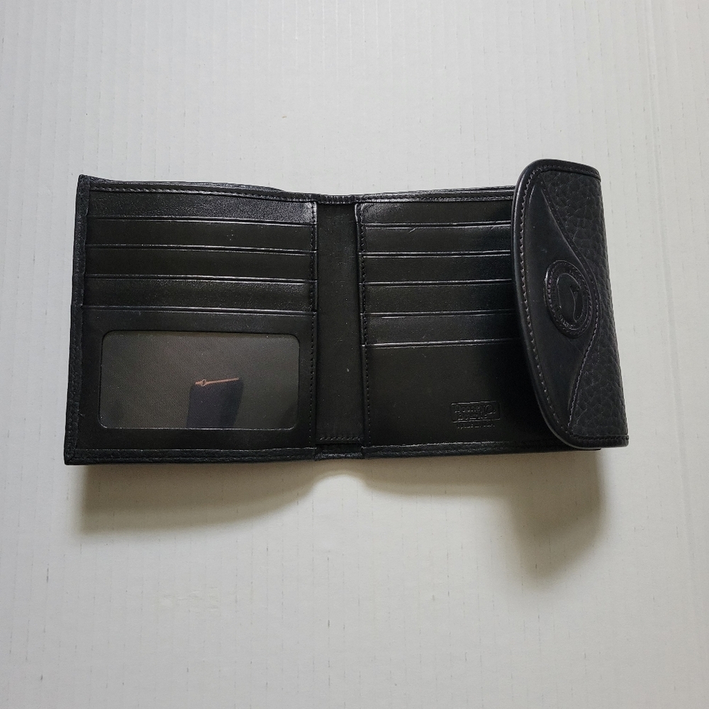 SOLD-Dooney & Bourke Vintage Black Leather Wallet/ Billfold - Picture 4 of 7